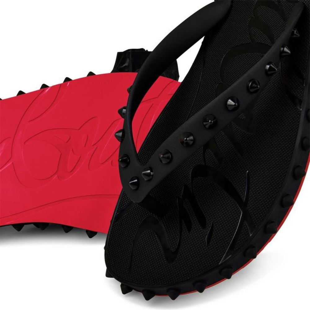 Stylish Black and Red Women's Flip Flops